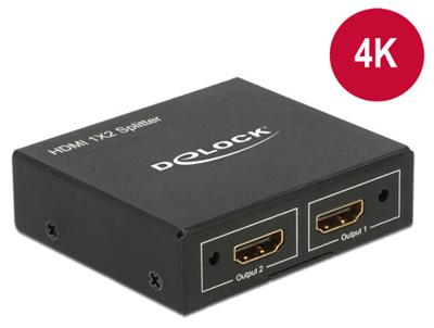 Delock HDMI Splitter 1 x HDMI in > 2 x HDMI out 4K