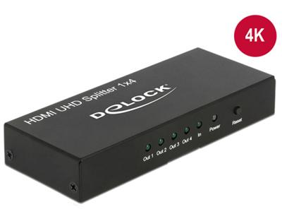 Delock HDMI UHD Splitter 1 x HDMI in >4 x HDMI out 4K 18684 Delock HDMI UHD Splitter 1 x HDMI in >4 x HDMI out 4K