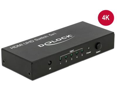 Delock HDMI UHD Switch 5 x HDMI in >1 x HDMI out 4K 18685 Delock HDMI UHD Switch 5 x HDMI in >1 x HDMI out 4K