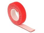 Delock Hook-and-loop fasteners L 1 m x W 13 mm roll red