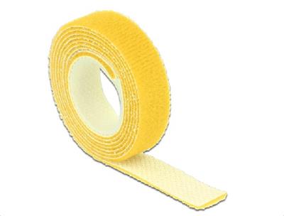 Delock Hook-and-loop fasteners L 1 m x W 13 mm roll yellow