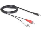 Delock kabel Audio DC jack 3.5 mm samec > 2 x Cinch samec 5 m