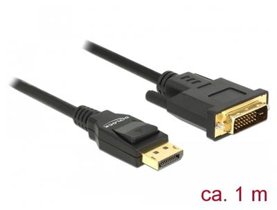 Delock Kabel Displayport 1.2 samec > DVI 24+1 samec pasivní 1 m černý