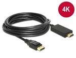 Delock Kabel Displayport 1.2 samec > High Speed HDMI-A samec pasivní 4K 5 m černý