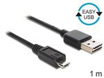 Delock kabel EASY-USB 2.0-A samec > USB 2.0 micro-B samec 1 m