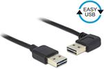 Delock Kabel EASY-USB 2.0 Typ-A samec > EASY-USB 2.0 Typ-A samec pravoúhlý levý / pravý 2 m