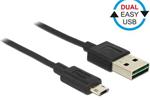 Delock kabel EASY-USB 2.0 Type-A samec > EASY-USB 2.0 Type Micro-B samec černý 0,2 m