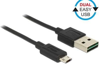 Delock kabel EASY-USB 2.0 Type-A samec > EASY-USB 2.0 Type Micro-B samec černý 1 m