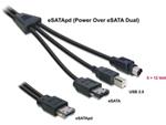 DeLock kabel eSATAp na eSATA/USB-B/MD6 1m