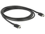 Delock kabel FireWire 9 pin samec se šroubky > 9 pin samec se šroubky 1m