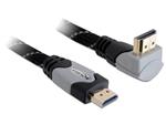 Delock Kabel High Speed HDMI with Ethernet – HDMI A samec > HDMI A samec pravoúhlý 2 m