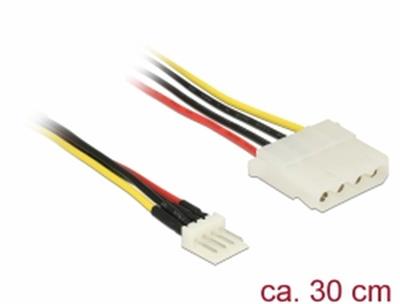 Delock Kabel Power Floppy 4 pin samec > Molex 4 pin samice 30 cm