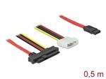 Delock Kabel SAS SFF-8482 + napájení > 1 x SATA 7 pin 0,5 m