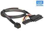 Delock kabel SFF-8643 samec > U.2 SFF-8639 samec + SATA napájecí konektor 50 cm