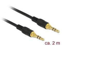 Delock Kabel Stereo Jack 3,5 mm 3 pin samec > samec 2 m černý