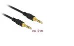 Delock Kabel Stereo Jack 3,5 mm 3 pin samec > samec 2 m černý