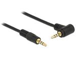 Delock kabel Stereo Jack 3.5 mm 4 pin samec > samec úhlový 2 m černý