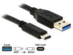 Delock Kabel SuperSpeed USB 10 Gbps (USB 3.1, Gen 2) Typ A samec > USB Type-C™ samec 1 m černý