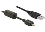 Delock kabel USB 2.0 A samec > micro-USB B samec, ferit, 2 m