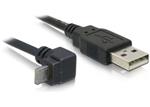 Delock kabel USB 2.0 A samec na micro USB A samec 90° 1m