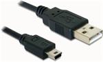 Delock kabel USB 2.0 A-samec > USB mini-B 5-pin samec, 0,7 metru