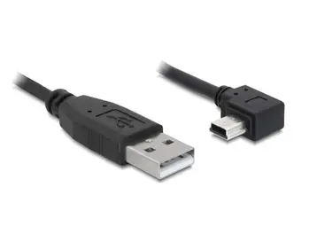 Delock kabel USB 2.0 A-samec > USB mini-B 5-pin samec pravoůhlý, 1m