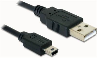 Delock kabel USB 2.0-A > USB mini-B 5 pin 1 m samec/samec