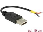 Delock Kabel USB 2.0 Typ-A samec > 2 x dráty bez konektoru 10 cm Raspberry Pi