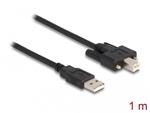 Delock Kabel USB 2.0 Typ-A samec na Typ-B samec se šroubky 1 m