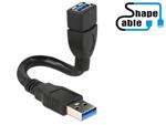 Delock kabel USB 3.0 A samec > USB 3.0 A samice ShapeCable 0.15 m