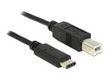 Delock kabel USB Typ-C™ 2.0 samec > USB 2.0 typ B samec 1 m černý 