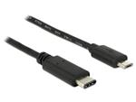 Delock kabel USB Typ-C™ 2.0 samec > USB 2.0 typ Micro-B samec 1 m černý 