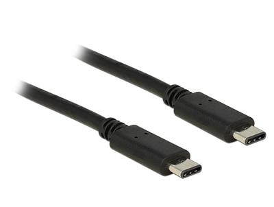 Delock Kabel USB Type-C™ 2.0 samec > USB Type-C™ 2.0 samec 1 m černý