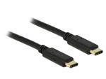 Delock Kabel USB Type-C™ 2.0 samec > USB Type-C™ 2.0 samec 2,0 m černý