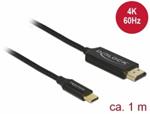 Delock Kabel USB Type-C na HDMI (DP Alt Mód) 4K 60 Hz 1 m koaxial