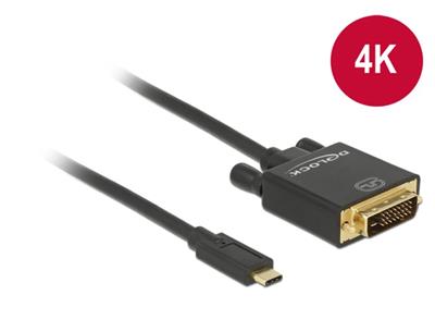 Delock Kabel USB Type-C™ samec > DVI 24+1 samec (DP Alt Mód) 4K 30 Hz 3 m černý