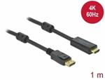 Delock Kabel z Active DisplayPort 1.2 na HDMI, 4K, 60 Hz 1 m