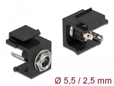 Delock Keystone modul DC 5,5 x 2,5 mm samice černá