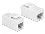 Delock Keystone Modul RJ45 jack > RJ45 jack Cat.6 UTP bílá