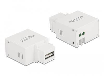 Delock Keystone Modul s nabíjecím portem USB A, 2.1 A, bílá