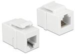 Delock Keystone Module RJ12 female > RJ12 female Cat.3 white 