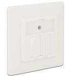 Delock Keystone Wall Outlet 2 Port compact 