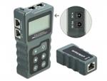 Delock LCD kabelový testr RJ45 / PoE / DC