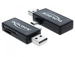 Delock Micro USB OTG čtečka karet + USB A samec