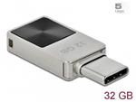 Delock Mini Flash disk USB 3.2 Gen 1, USB-C™, 32 GB - kovový kryt