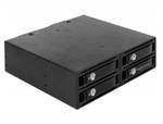 Delock Mobilní rack 5.25” pro 4 x 2.5” SATA / SAS HDD / SSD 12 Gb/s