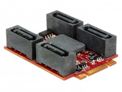 Delock Module M.2 NGFF 3042 B+M > 4 x SATA 6 Gb/s 7 pin female