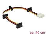 Delock Napájecí kabel Molex 4 pin samec > 4 x SATA 15 pin samice 40 cm