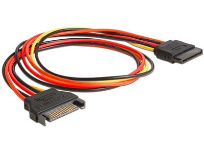 Delock napájecí kabel SATA 15 Pin samec > SATA 15 Pin samice prodlužující 50 cm