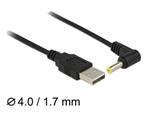 Delock napájecí kabel USB > DC 4.0 x 1.7 mm samec 90° 1.5 m